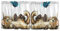 Kurze Küchenvorhänge mit Katzen-Schmetterling, 61 cm lang, Küchenfenstervorhänge, Set von 2 Bauernhaus-Café-Vorhängen, Stangen-Taschenvorhänge für Wohnmobilfenster, 144,8 x 61 cm