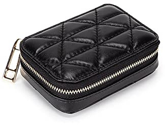 LUMoony étui de Rangement pour Rouge à lèvres avec Miroir 1Pcs Cuir véritable Petite Trousse de Maquillage de Voyage Mini étui de Rouge à lèvres PU étui de Rouge à lèvres Support de Chute kit