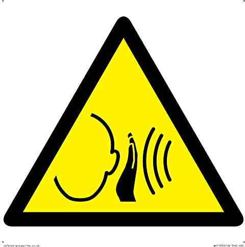 W038 Warning: Sudden loud noise Sign - 200x200mm - S20