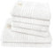 Dyckhoff 6-TLG Premium Bio Frottier Handtuch Set Nature, 4 Handtücher (50x100cm) 2 Duschtücher (70x140cm), weiß, GOTS Zertifiziert