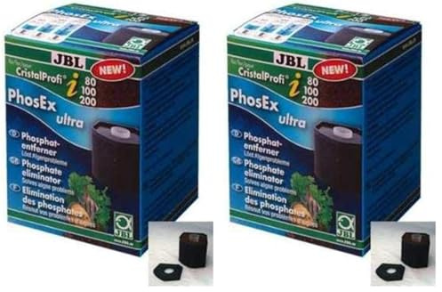 JBL phosex Ultra 60932 Filtereinsatz mit Nitrit-, Nitrat- und Phosphatentferner für CristalProfi i, 190 ml (2er Pack)