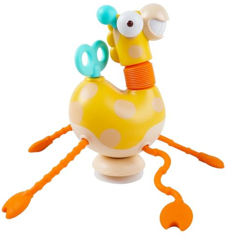 DigHealth Juguetes Niños, Jirafa Juguetes Bebes con Ventosa, Montessori Educativos Juguetes Regalo para Niñas y Niños Más de 18 Mesea(Amarillo)