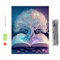 XUEHOU Diamond Painting Baum Set 5D Diamant Malerei Baum Buch Leinwand Diamant Malerei Komplett DIY Strass Kunst Handwerk Stickerei Weiß für Erwachsene Wanddekoration 40 x 30 cm