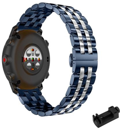 LXURY Armbänder für Polar Vantage M2/Vantage M Armband Edelstahl Metall für Polar Vantage M2/M Bänder Verstellbares Ersatzarmbänder Kompatibel mit Polar Vantage M2/M Uhrenarmband für Damen Herren (1)