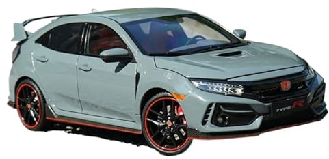 Motorfahrzeuge Replika Auto Modell Aus Druckgusslegierung Im Maßstab 1:18 Für Honda Civic Type R FK8 2020, Replikatauto, Sammlung, Ausstellungsgeschenk Originalgetreue Nachbildung (Color : Chrome)