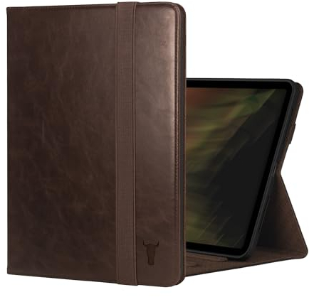 TORRO Lederhülle kompatibel mit iPad Pro 11 5. Generation - Echtleder iPad Pro 11 2024 Hülle mit Standfunktion und Apple Pencil-Konnektivität (Dunkelbraun)