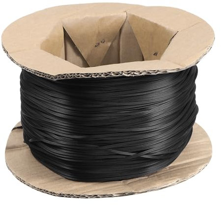 QUARKZMAN Filo per Schermo, 0,12 Pollici x 250 Piedi Spline Fermo per Riparazione Schermo Finestra Rotonda per Sostituzione Zanzariere Porte Finestre, Nero 1 Rotolo