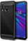 Qiinogow Cover Compatibile con Huawei Y6 2019/Y6 Prime 2019/Y6S/Honor 8A/8A Pro, Custodia per Telefono Slim Fit con Antiurto, Anti-Graffio, Case Protettiva in Gomma TPU in Fibra di Carbonio, Nero