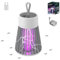 PZCC Advanced Electric Mosquito Killer Lamp - Quiet Sleep, Effective Mosquito Elimination, USB Rechargeable, Portable for Indoor and Outdoor Use （Gris）