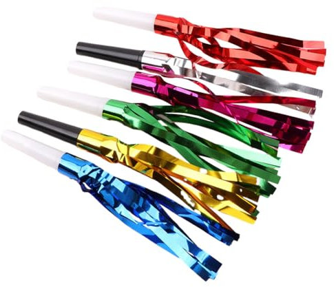 CANDeal 24pcs Tassle Blowouts Funny Noisemakers, Bunte Party Blowouts Blow Horns, Pfeifen Noise Makers Für Geburtstag Graduierung Hochzeit Party Sportveranstaltungen