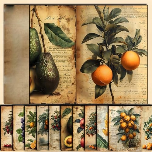 Scrapbook Vintage Style gemustertes dekoratives Papier Journaling Supplies für die Herstellung von Junk Magazine dekorative Karten Album Hintergründe Stempel (T9-10 Stück, 14X20CM)