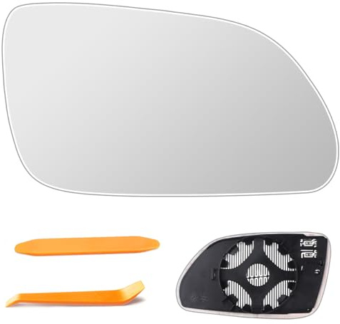 Spiegelglas Rechts für VW Polo 9N 05-09, Skoda Oktavia 1Z3/1Z5 04-08 | Außenspiegel Asphärisch Beheizbar Ersatzspiegelglas Beifahrerseite ABS-Seitenspiegelglas Rückspiegelglas