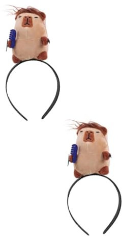 Gogogmee 2St lustiges Stirnband Fotoautomaten-Stirnband Lustiges Haarband Kopf boppers Kostümzubehör Haarreifen Lustige Kopfbedeckung Stirnbänder Partygeschenk Haarschmuck Stoff Coffee