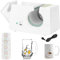 QWORK® Sublimation Mug Press 350 ml/11oz - Compatible avec l'encre infusible - 3 réglages de température 160/180/200 ℃ et 2 minuteries 200s/300s