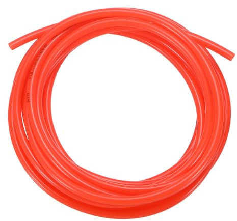 sourcing map Pneumatic Tubing Pipe Pu Hose 6mm OD x 4mm ID 5 Meters(16.4 FT) Air Compressor PU Polyurethane Line Hose Tube for Air Compressor Water Fluid Transfer, Red