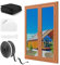 Fliegengitter Fenster ohne Bohren,DIY 150x150cm,2 Stück,Verdicktes Netz,Insektenschutz Fenster mit Klettband+Zuschneider+Presshilfe,Schwarz