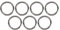 7 Pcs 304 Stainless Steel Metal O Ring Waterproof Rustproof Seamless Welded Round O Ring for Fitness Hoops Yoga Rings (7 * 40MM)