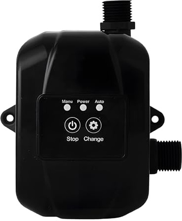 Pompe de surpression d'eau domestique 24 V, surpresseur de pression d'eau de douche automatique, pompe de circulation d'eau silencieuse avec adaptateur secteur, économie d'énergie (Noir)