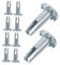 DECOMELODY 12pcs Iron Caster Inserts for Stem Casters Swivel Sleeve Sockets for Chair Legs Wooden Furniture Replacement Installation Versatile Design for Various Applications