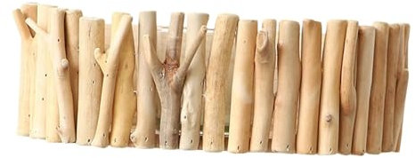 Fonowx Jardinière Mural avec Pot à Fleurs en Bois et Bouteille en Verre pour Une Utilisation Extérieure Intérieure, 31cmx12cmx10.5cm