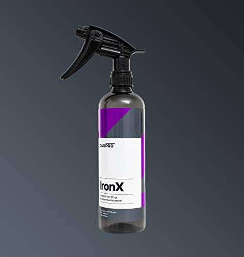 CarPro Iron X 500 ml – rimozione ruggine e detergente per cerchioni con pH neutro – efficace rimozione del ferro per vernice, cerchioni e vetro + guanti in nitrile Fiwiko