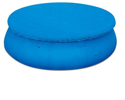 Oniissy Round Pool Cover, Solar Swimming Pool Cover for Above Ground Pools,For Inflatable Family Pool Protector with Drawstring Design (8FT)