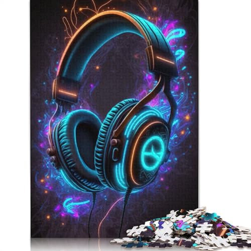 Headphone Puzzles 1000 Teile Schwer Puzzle Spielzeug Lernspiel Impossible Herausforderungsspielzeug Für Erwachsene Kinder 1000pcs (75x50cm)