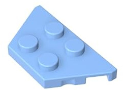 Gobricks 51739 Circular Plate Wedge Plate 2x4 50 Pieces GDS-555 Compatible with Lego Building Blocks Color:Bright Light Blue