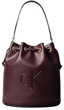 Calvin Klein Beuteltasche RAISED CK LARGE BUCKET BAG, Henkeltasche, Damen Handtasche mit großem CK-Logo