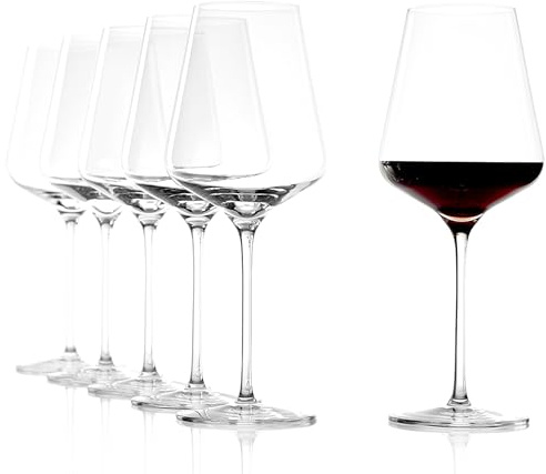 Stölzle Lausitz Bordeauxglas Quatrophil 6er Set 21 3/113.4 g - Premium Weingläser ideal für Bordeaux - Elegante Rotweingläser in Kristall für maximales Aroma - Spülmaschinen- & stoßfest
