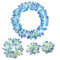 CISMARK Hawaiian Luau Flower Leis Jumbo-Halskette, Armbänder, Stirnband-Set - Blau - Einheitsgröße
