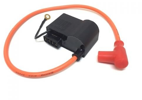 Racing Tuning CDI Zündeinheit Zündspule mit Kerzenstecker (90°) passend für Aprilia MX, RS, RX, Beta RK, RR, CPI SM, Yamaha DT, TZR 50 - Minarelli AM6, Ducati/Kokusan Zündungen