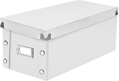 Snap-N-Store CD Storage Box - Pack of 1/2 - Durable Disc Holder with Lid to Store for Discs (1 Pack - DVD, White)
