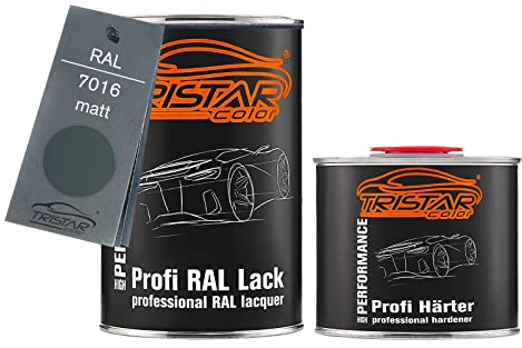 TRISTARcolor RAL 7016 Anthrazitgrau matt 2K Autolack 1,5 Liter / 1500 ml Dose inkl. Härter