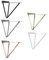 Natural Goods Berlin 2x | Regalhalter, Regalträger, Wandregal | Modell Fhain | viele Farben | (160mm, Antik Roségold)