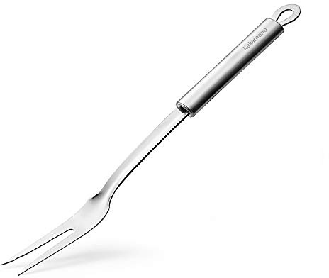 Kakamono Carving Fork, Meat Fork, 12 Inch Cooking Fork, Stainless Steel BBQ Fork, Long Metal Chef Pro Kitchen Forks for Barbecue, Serving, Cooking, Grilling, Roasting