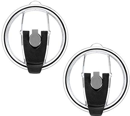 deckel für Becher, 2 Stück, 100 % auslaufsicherer Deckel für Rambler, Ozark Trail, Rtic, BPA-frei & Strohhalm-freundlich (30 oz)