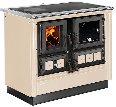 Justus 1896 42 Rustico-90 2.0 Küchenofen Stahl, Creme, Backfach rechts/A