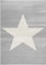 LIVONE Happy Rugs for Kids Kinderteppich Kinderzimmer Babyteppich Modern mit großem Stern in Silber grau Weiss Grösse 160 x 230 cm