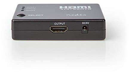Nedis HDMI ™ Schalter - 3-Port - 4X HDMI™ Ausgang - 1x HDMI™ Ausgang - 1080p - 3.4 Gbps - ABS - Schwarz