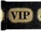 Santex mariage Tischläufer, VIP, Krone, Glitzer, Schwarz/Gold glänzend
