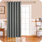 MRTREES Blackout Curtains Bedroom 90 Drop 1 Panel Dark Grey Eyelet Thermal Curtain for Living Room Soft Texture Window Treatments for Kids 90x90 Inch 228x228 CM