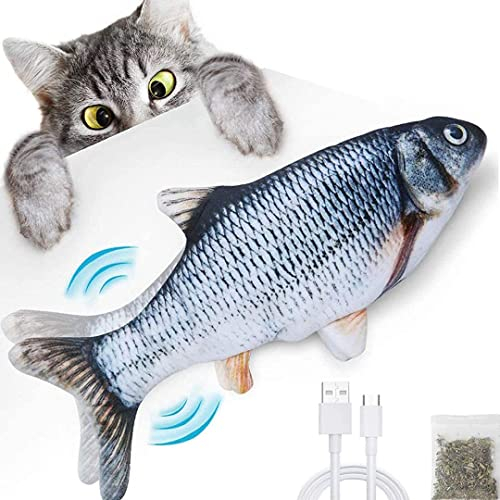 Venteo - Magic Fish Katzenspielzeug, bewegt Sich wie EIN echter Fisch, inkl. Katzenminze - Fisch Spielzeug für Katzen zum Spielen, beißen, kauen.