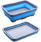 ACUNA Folding Collapsible Washing Up Bowl 10 Litre Wash Basin Retractable Portable Thickened Travel Wash Foam Foot Travel Outdoor Car Laundry Washing Basin (Blue)