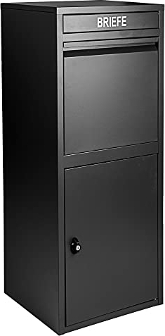 Ondis24 Korona Paketbox Postbox für Pakete, Päckchen, für Briefe mit Paketsafe (Schwarz)
