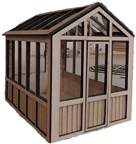 Laser Cut Greenhouse Conservatory Unpainted Garden Flat Pack Kit1:12 Scale