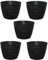 HOMION Large Whisky Barrel Wood Grain Effect Outdoor Plastic Garden Planter Plant Pot Flower Container Contemporary Display Patio Driveway Garden Plants (SIZE 50CM) (5)