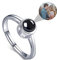 ARTLF Personalisierte Foto Projektionsringe für Paare 100 Sprachen Ich liebe dich Projektionsring 925er Sterlingsilber Verlobungsringe für Sie und Ihn Verstellbarer Ehering für Freund Freundin Paare