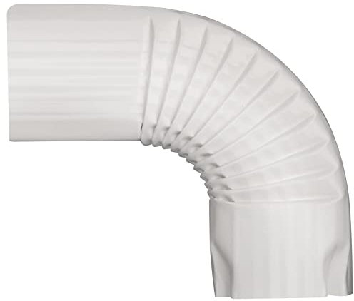 VYH Downspout Gutter Elbows 2x3-90 Degree,（Style B“Side Elbows”）(90 Degree, 2x3, Low Gloss White) 2x3 Gutter Elbow, Downspout Elbow, 90 Gutter Elbow，Roofing Gutter Downspout Elbows