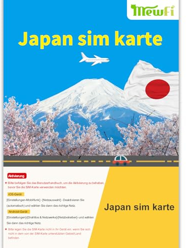 Japan SIM-Karte, Japan Reise-SIM-Karte. 3-in-1 Prepaid-SIM-Karte. Internationale SIM-Karte für Geschäftsreisen. 4G Betriebsnetz, unbegrenzte Geschwindigkeit (3GB für 30 Tage)